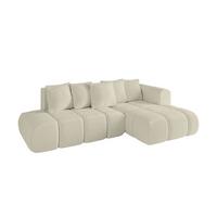 ECKSOFA Ottomane Rechts CLOUD-L-v1 280x185x90 Beige Bouclé - Beige, Holzwerkstoff/Kunststoff (185/280cm) - ALTDECOR