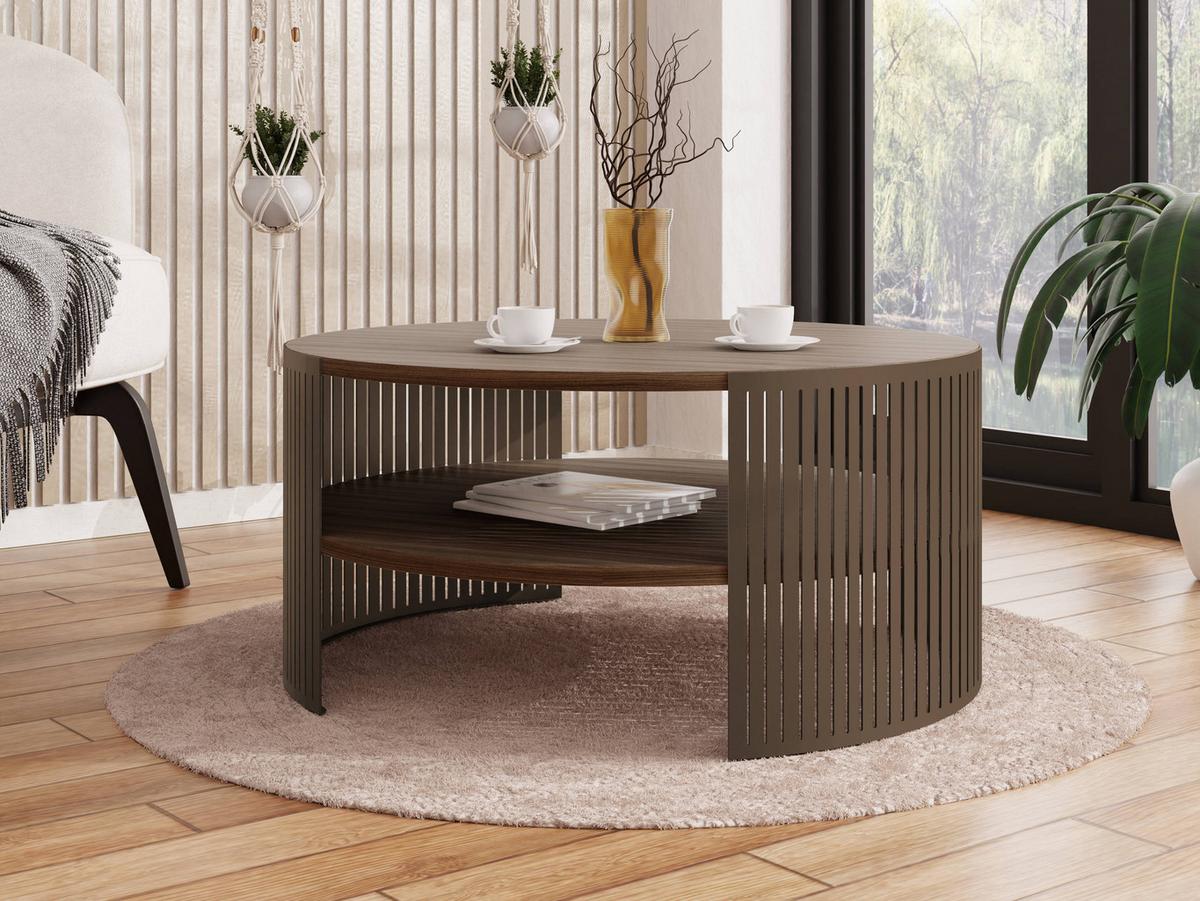 COUCHTISCH Fikoli Braun - Nussbaumfarben/Braun, Holzwerkstoff/Metall (75/75/40cm) - MIRJAN24