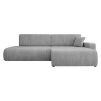 ECKSOFA Piano O Cord - Hellgrau/Schwarz, Holz/Kunststoff (262/145cm) - MIRJAN24