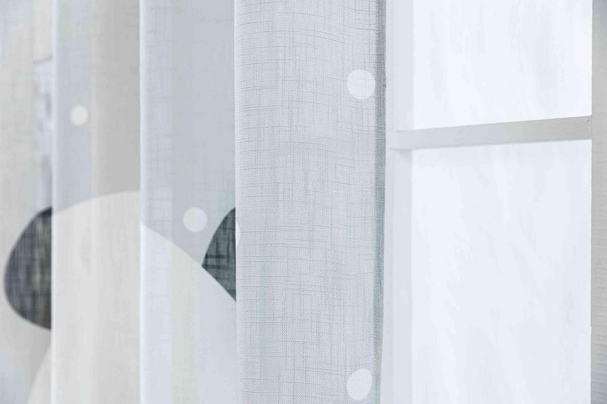 VORHANG SEOUL HxB 245x140 cm Panda - Weiß, Textil (140/245cm) - Gardinenbox