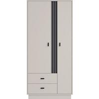DREHTÜRENSCHRANK PUNTO 90/195/60cm 2-türig Kaschmir - Kaschmir, Holzwerkstoff (90/195/60cm) - MASSENO