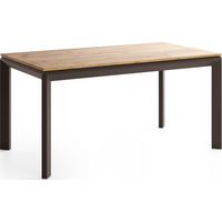 ESSTISCH Elan rechteckig ausziehbar verlängerbar mit Braunen Metallbeinen, Eiche Braun 160-250/90/76 cm - Eiche Wotan/Braun, Holzwerkstoff/Metall (90/250/76cm) - WFL GROUP