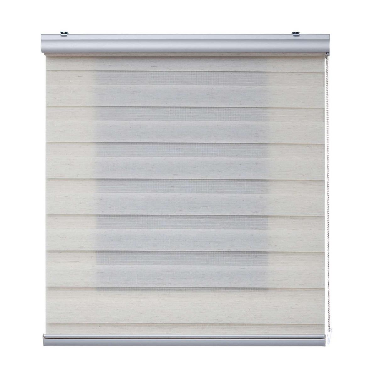 DOPPELROLLO Leinen 200x250 cm - Creme, Kunststoff (200/250cm) - STORESDECO
