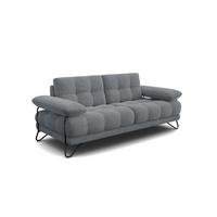 SOFA BUBBARA 2,5-Sitzer, dunkelgrau - Dunkelgrau/Schwarz, Holz/Textil (215/87/96cm) - Wozimo