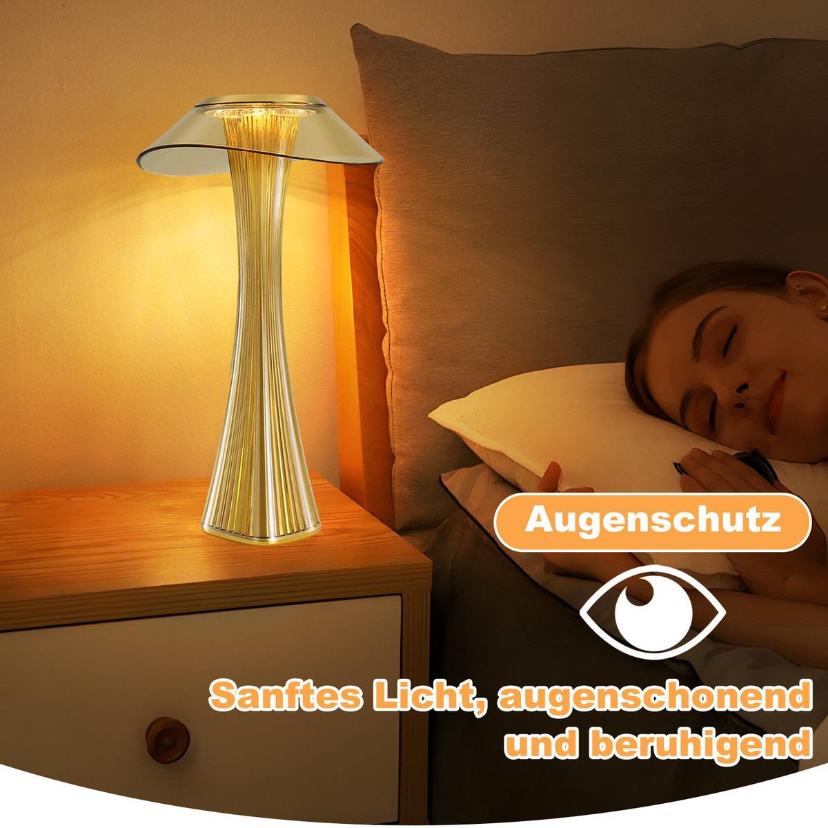 TISCHLEUCHTE SYTH 15.1/27.4/15.1 cm - Goldfarben, Kunststoff (15.1/15.1/27.4cm) - ZMH