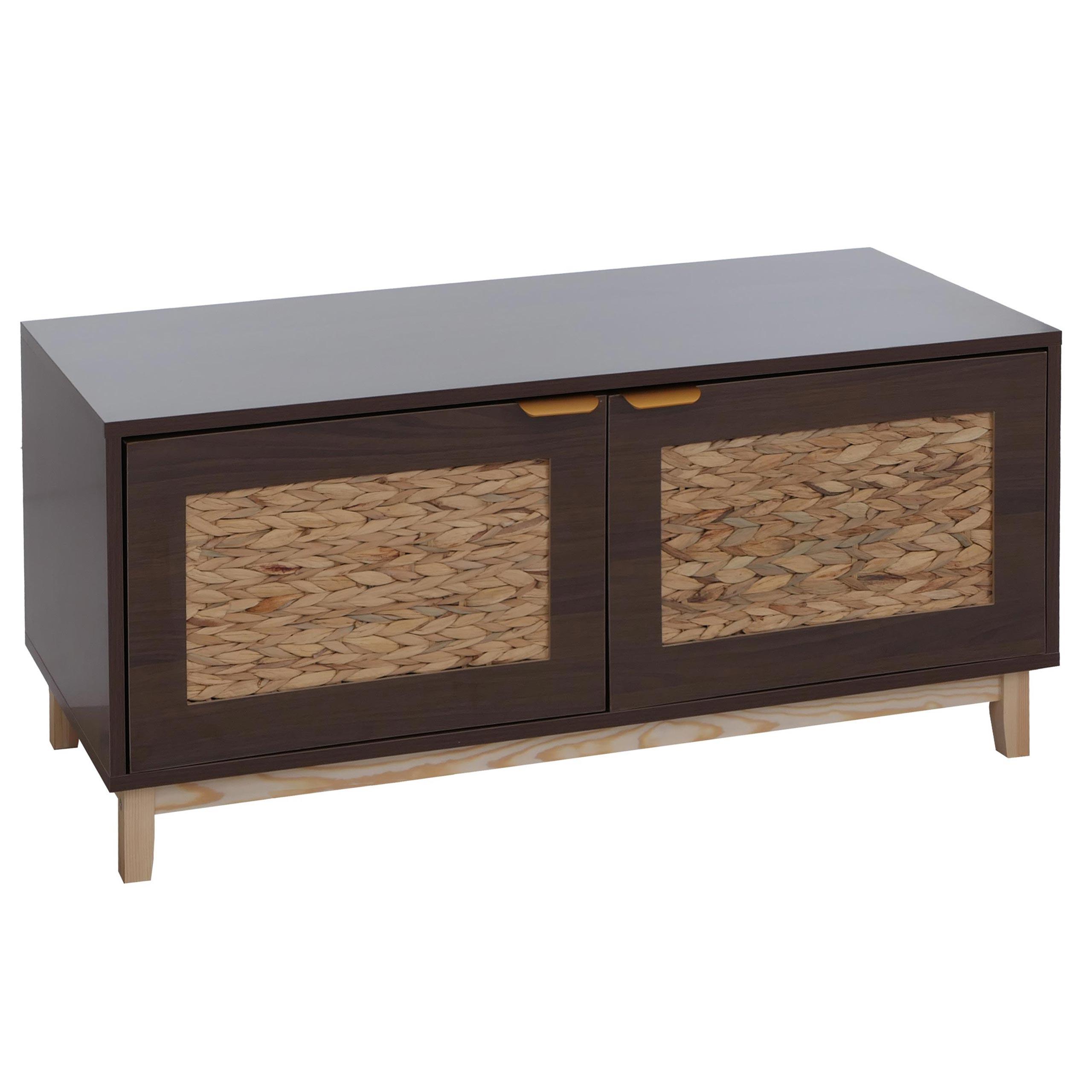 SITZBANK Walnuss Dekor - Walnussfarben, Holz (100/45/42cm) - MCW