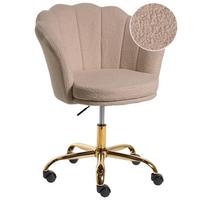 SCHREIBTISCHSTUHL Bouclé Beige Monticello - Beige, Textil (60/79/60cm) - Beliani