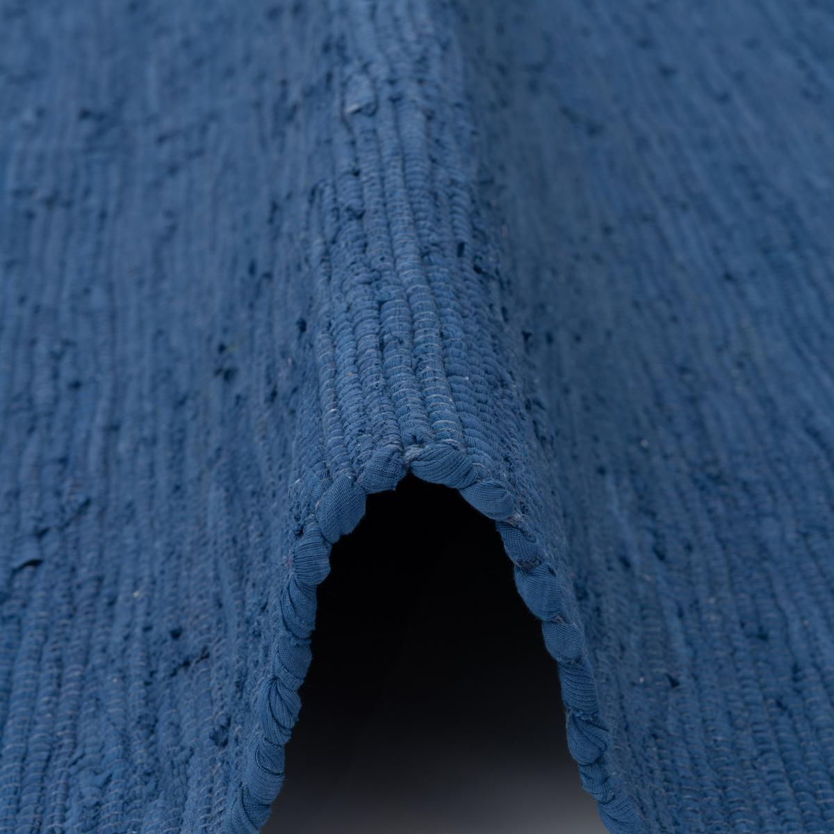 BAUMWOLLE NATUR TEPPICH LÄUFER JOLLY COTTON - Dunkelblau, Textil (90/160cm) - Pergamon