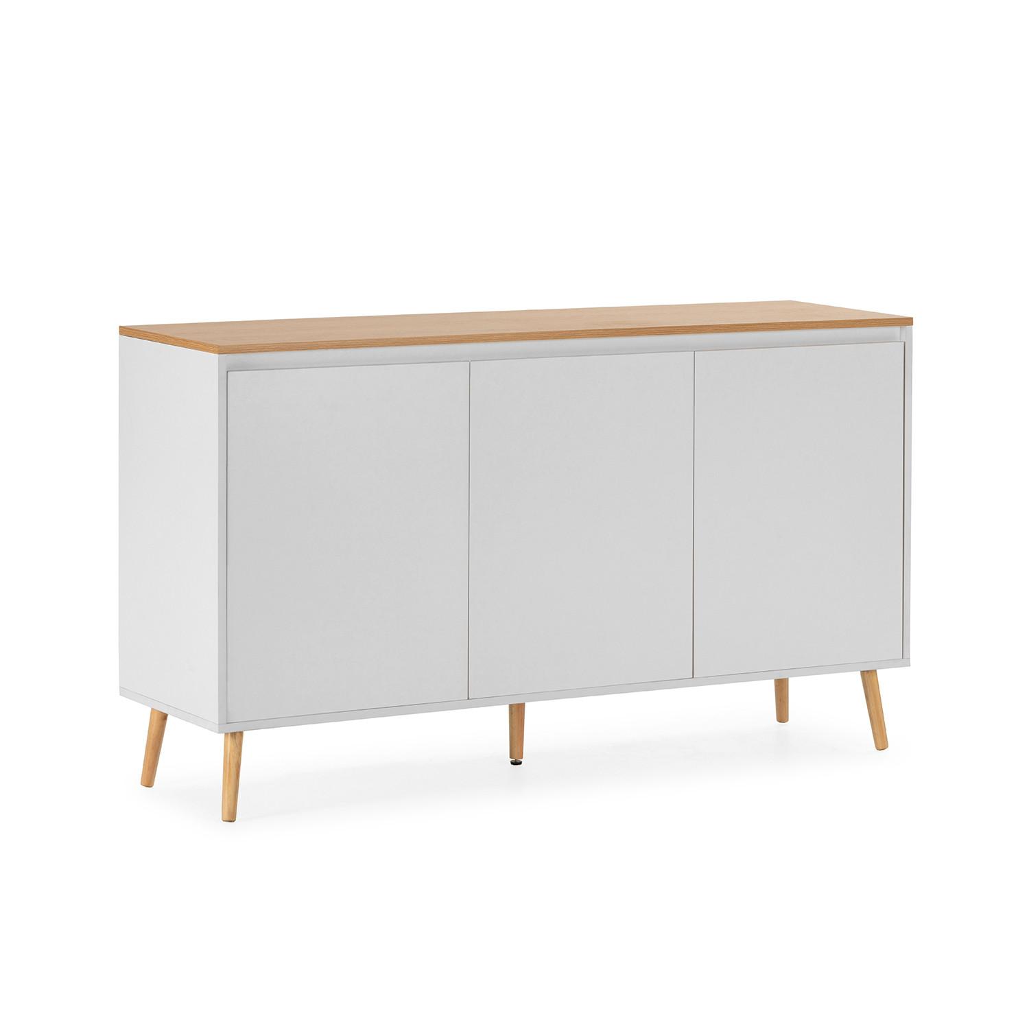 SIDEBOARD Desi 3 türen Weiß - Weiß, Holzwerkstoff (140/80/40cm)