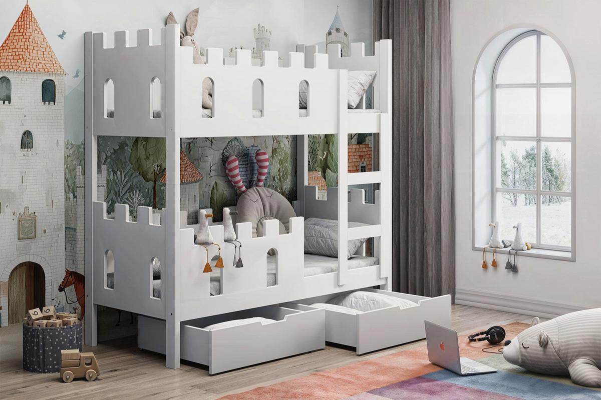 ETAGENBETT Castelo 75x180 cm - Weiß, Holz (75/180cm) - Selsey