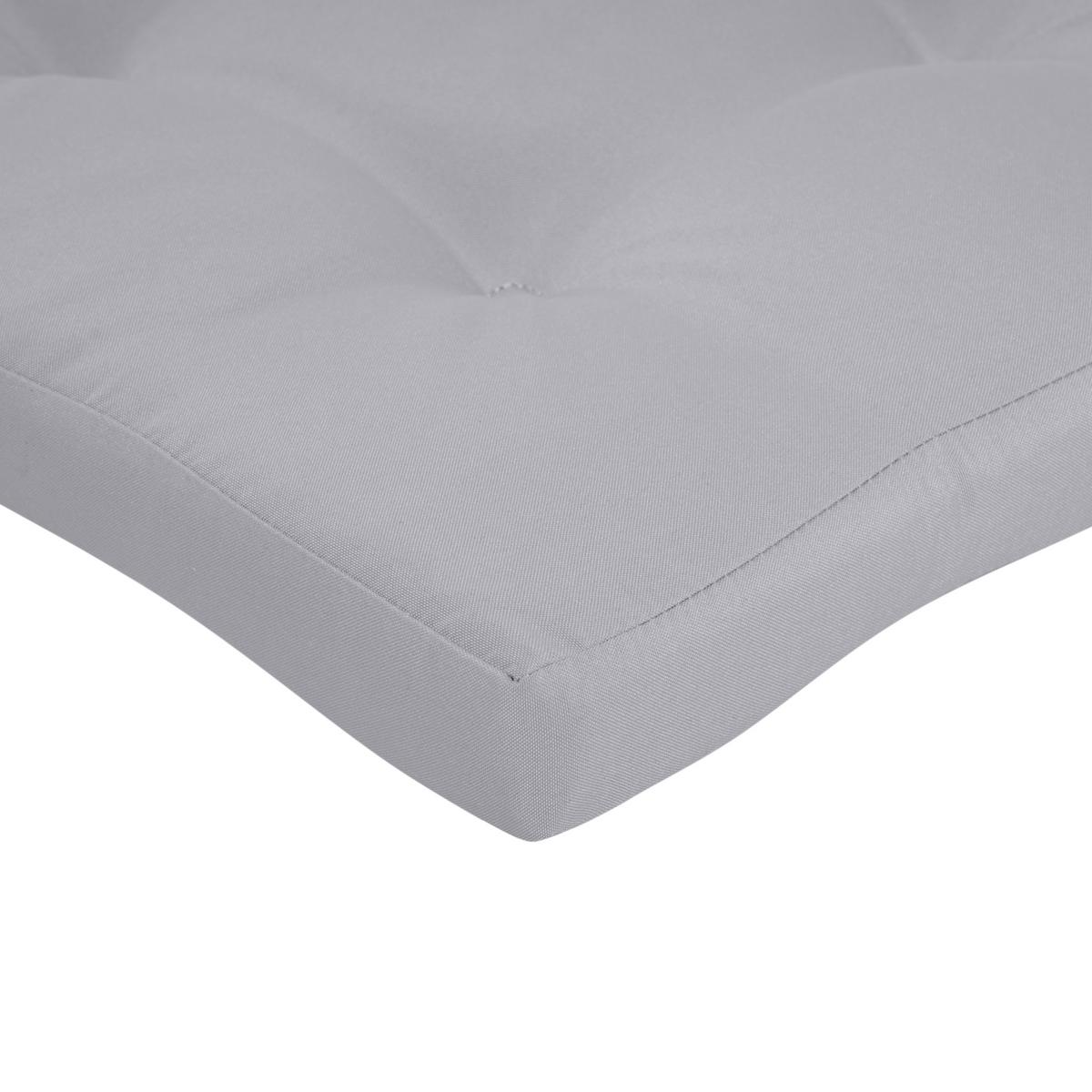SITZAUFLAGEN 8er-Set Hellgrau 42/95 cm Maui Premium - Hellgrau, Textil (95/5/42cm) - Beliani