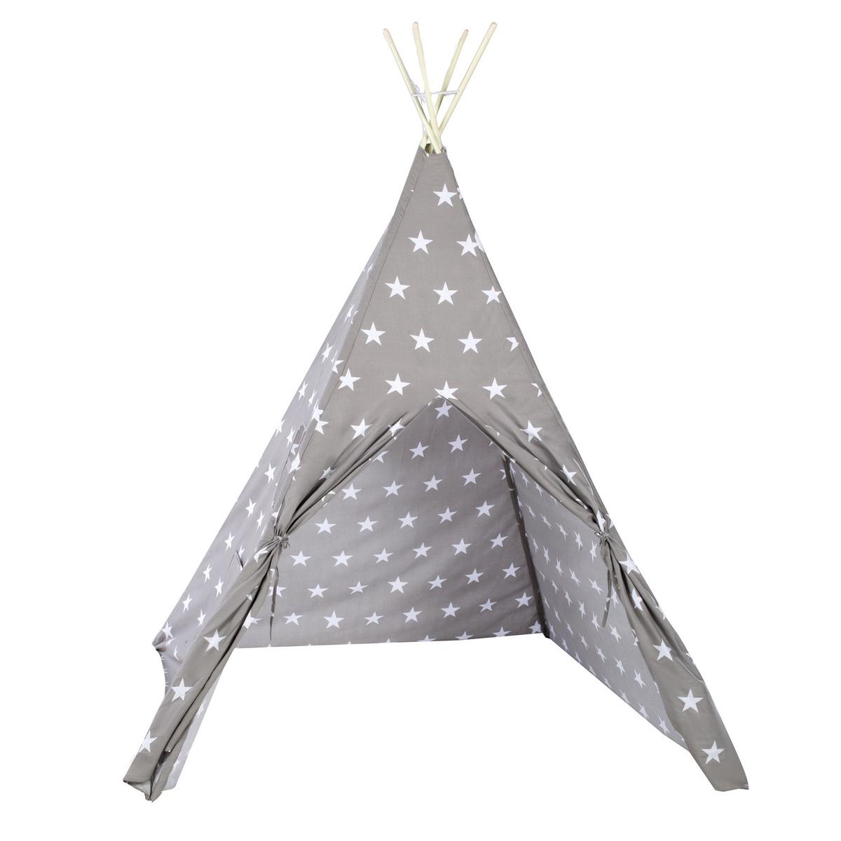 SPIELZELT 'Sterne' - Grau, Textil (115/156/115cm) - Roba