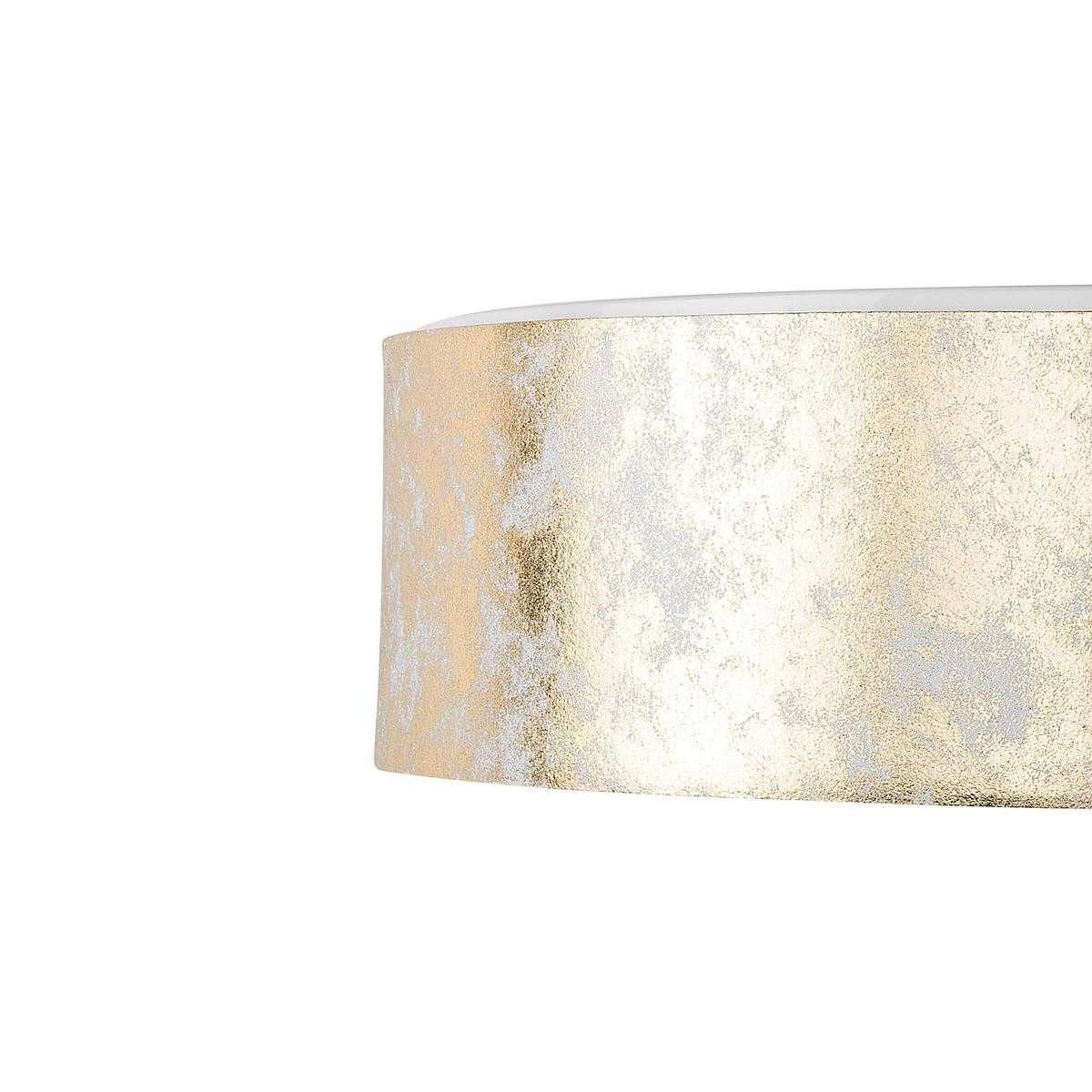 DECKENLEUCHTE Rena 45/45/12 cm - Goldfarben, Textil (45/45/12cm) - Beliani