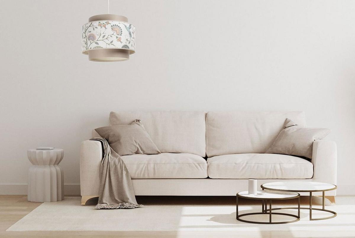 HÄNGELEUCHTE Pastell 40/31 cm - Beige, Kunststoff (40/1/31cm) - ONZENO