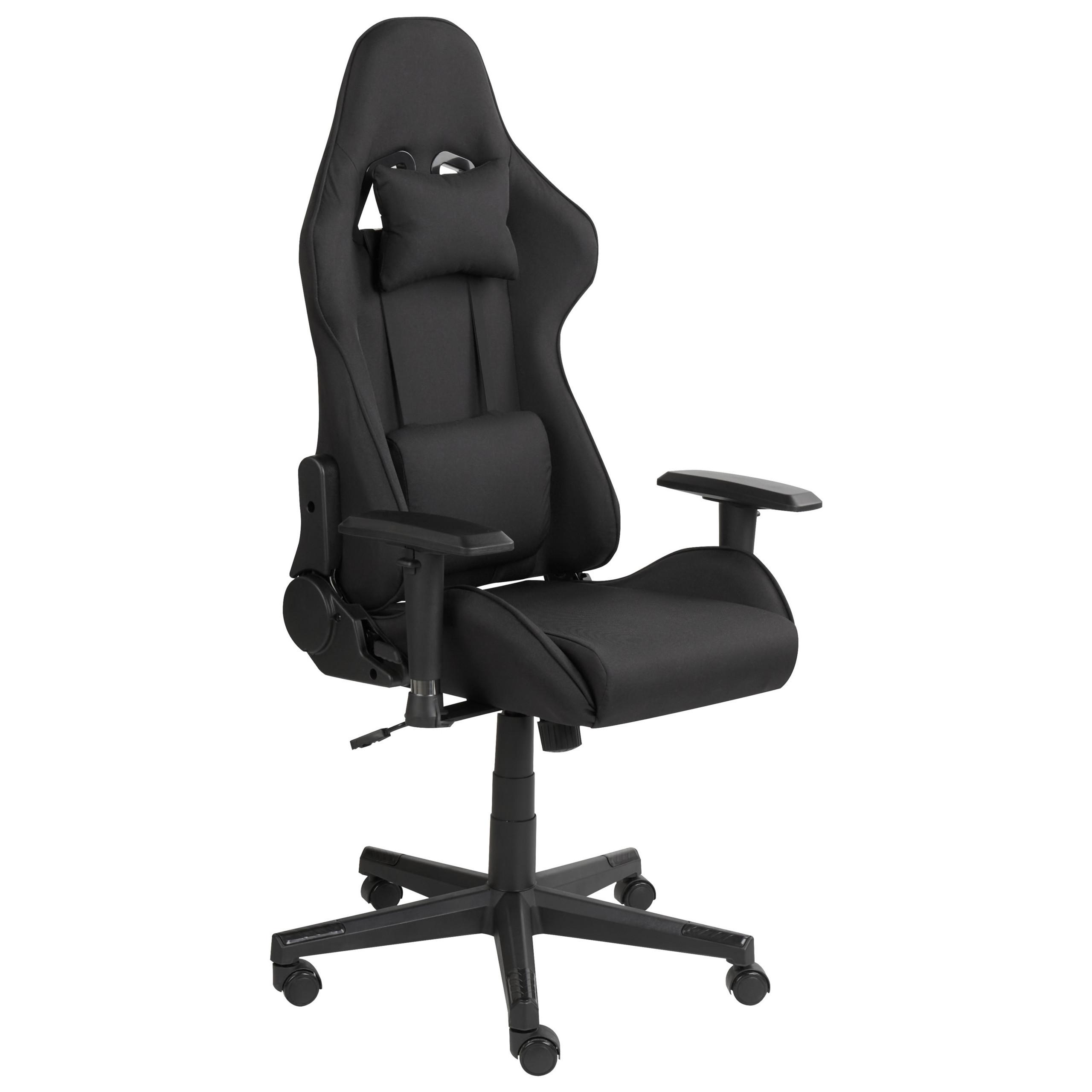 GAMINGSTUHL Schwarz Warrior - Transparent, Textil (62/122/62cm) - Beliani