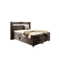 BOXSPRINGBETT Bett Elektrisch Armando - Mokka, Holzwerkstoff/Textil (200/200cm) - Fun Möbel