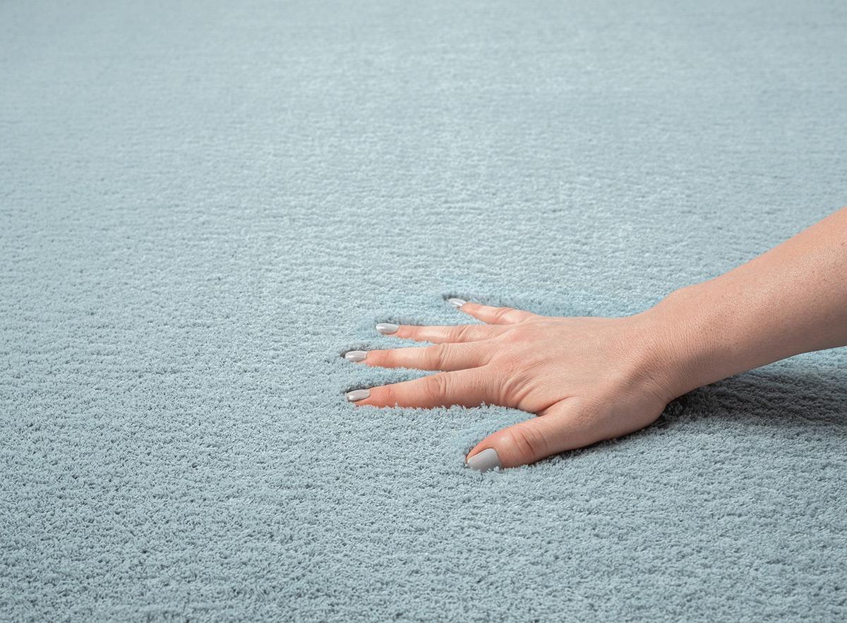 HOCHFLORTEPPICH Antirutsch Uni ALDAN Polyester Blau 160 x 220 cm - Blau, Textil (160/220cm) - KADIMA DESIGN