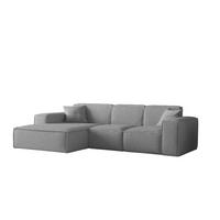 ECKSOFA Ottom Celes Premium Ascot Bukla - Grau, Holzwerkstoff/Textil (266/165cm) - Fun Möbel