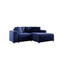 ECKSOFA Megan Xs In Salvador - Dunkelblau, Holzwerkstoff/Textil (240/165cm) - Fun Möbel