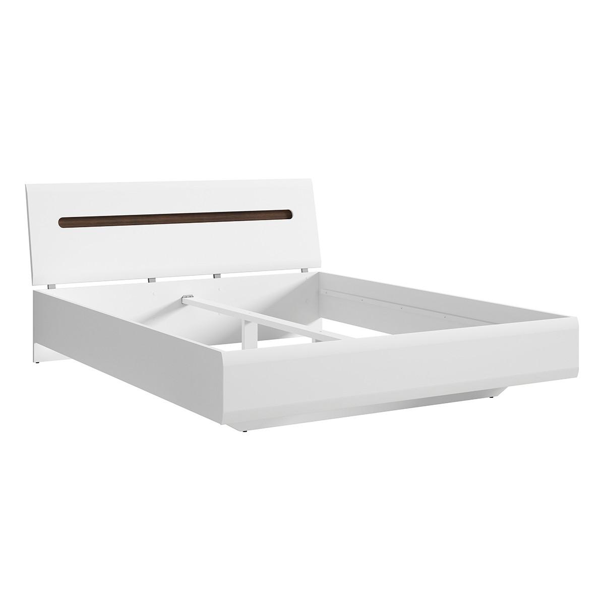 BETT 160/200 Darrel Weiß - Weiß, Holzwerkstoff (160/200cm) - Petits-meubles