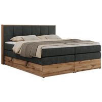 BOXSPRINGBETT ALBERO 1 KING 180/200 Dunkelgrau Strukture - H3 - Dunkelgrau, Holz/Textil (180/200cm) - MKS