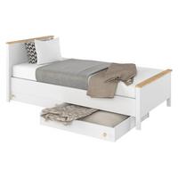 JUGENDBETT Story SO08 mit zwei Bettschubladen - Eichefarben/Weiß, Holzwerkstoff/Kunststoff (90/200cm) - MIRJAN24