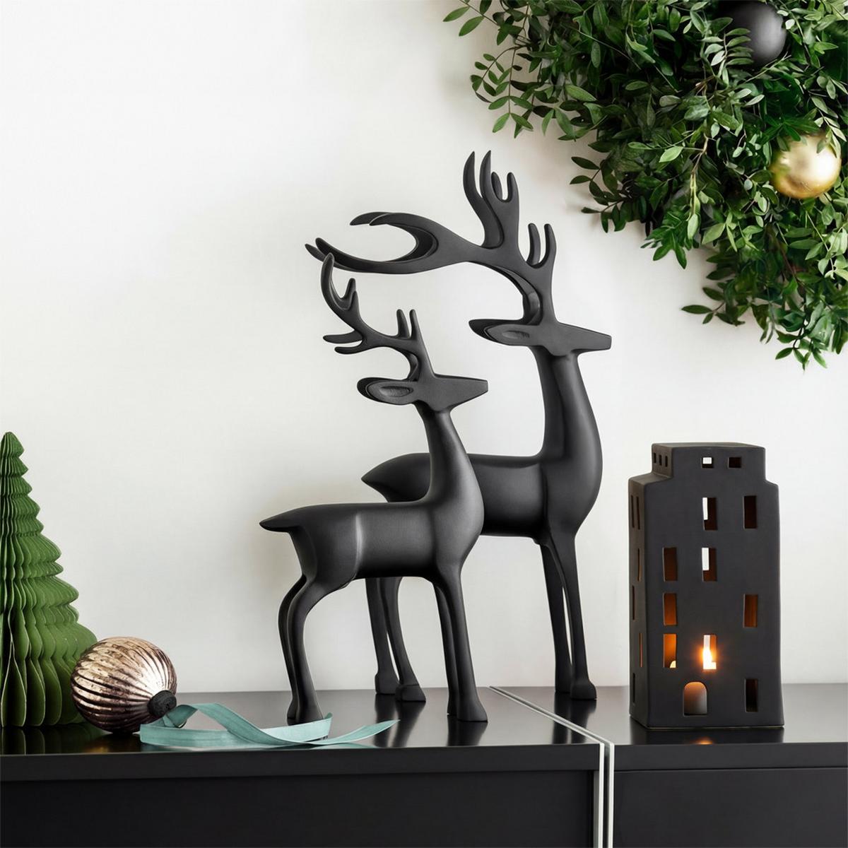 DEKOFIGUR HIRSCH Christmas Chic schwarz 36 cm - Schwarz, Metall (6/36/17cm) - Villeroy & Boch