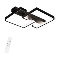 LED-DECKENLEUCHTE Lohnwall 60.0/6.0/47.0 cm - Schwarz, Metall (47/60/6cm) - ZMH