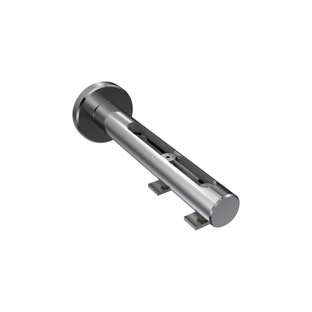 GARDINENSTANGE INNENLAUF Siteno Mavell 260 cm (geteilt in 2 x 130 cm), 2-läufig, 20 mm Ø Chrom - Chromfarben/Weiß, Metall (260cm) - INTERDECO