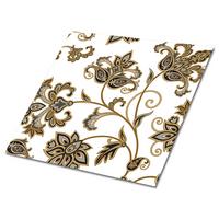 FLIESENAUFKLEBER 9 Stück 30x30 cm selbstklebend Blumenornament - Weiß, Textil (30/1.6/30cm) - TULUP