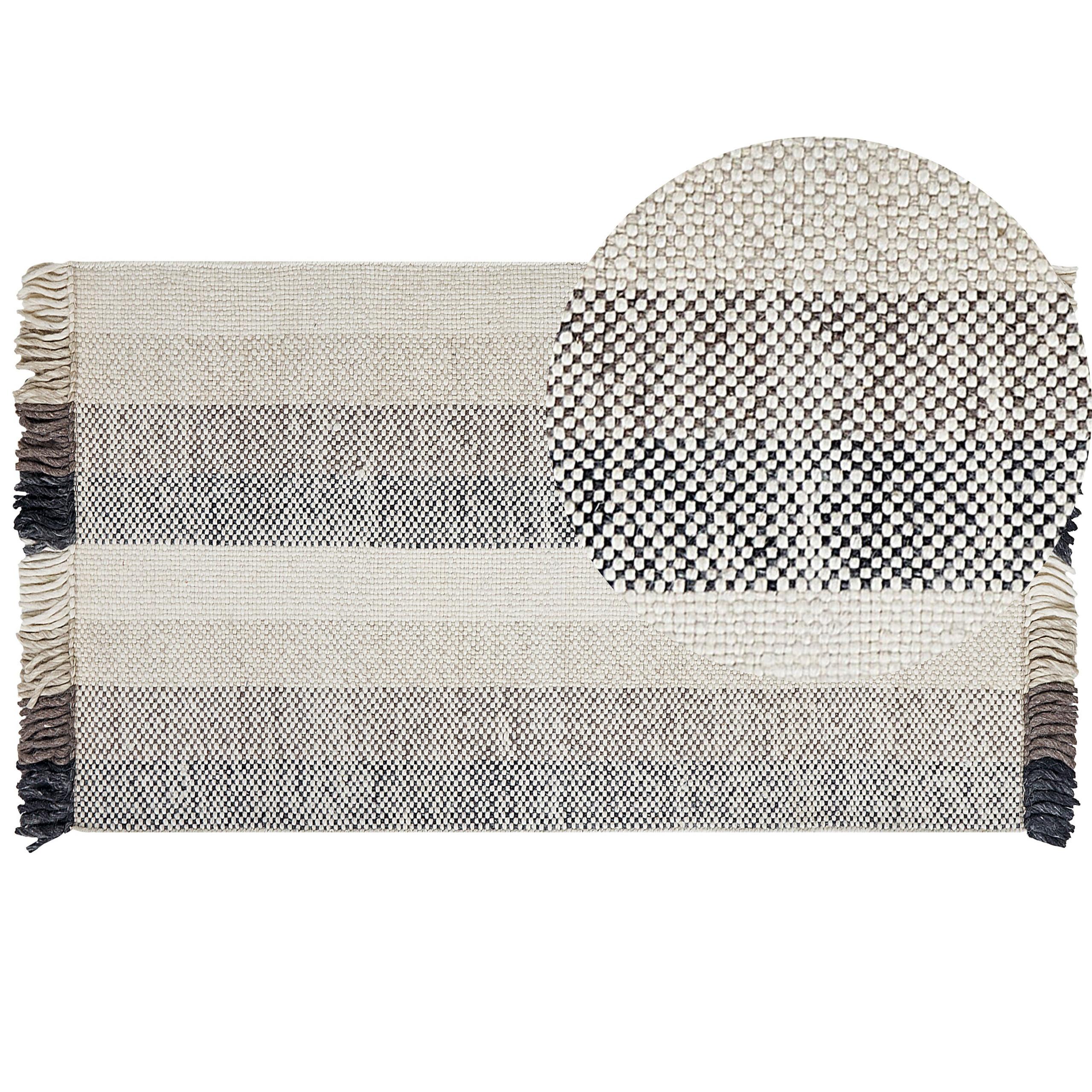 KURZFLOR-TEPPICH Emirler 150/80 cm - Weiß, Textil (80/150cm) - Beliani