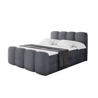 BOXBETT mit Matratze H4 und Lattenrost - NINA-Z - 180x200 cm Casablanca - Dunkelgrau - Dunkelgrau, Holzwerkstoff (180/200cm) - ALTDECOR