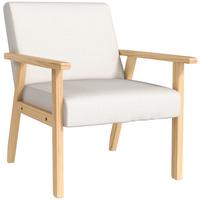 SESSEL mit Armlehnen, 64 x 70 x 72 cm, Cremeweiß - Weiß, Textil (70/72/64cm) - HOMCOM