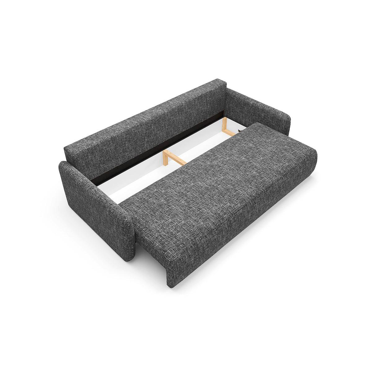 SOFA Lazarus 3 Sitzplätze Dunkelgrau - Grau, Holz (217/86/102cm) - Petits-meubles