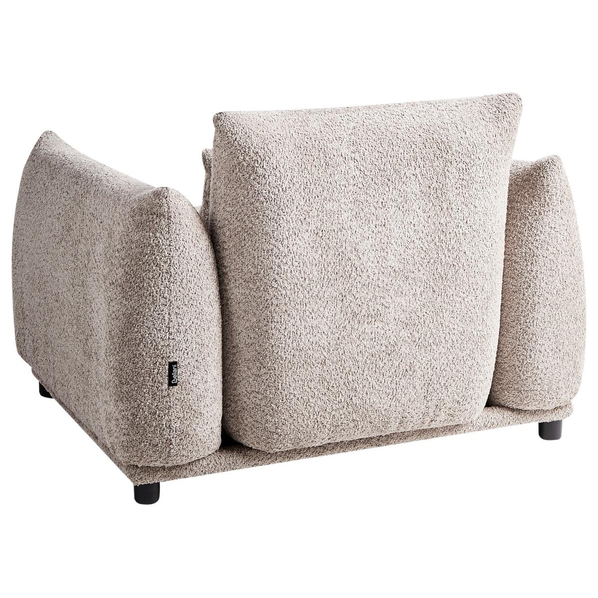 SESSEL Bouclé Taupe Jamsa - Taupe, Textil (96/72/86cm) - Beliani
