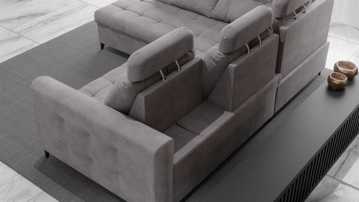 ECKSOFA Wendie - Grün, Holzwerkstoff/Textil (200/250cm) - Fun Möbel