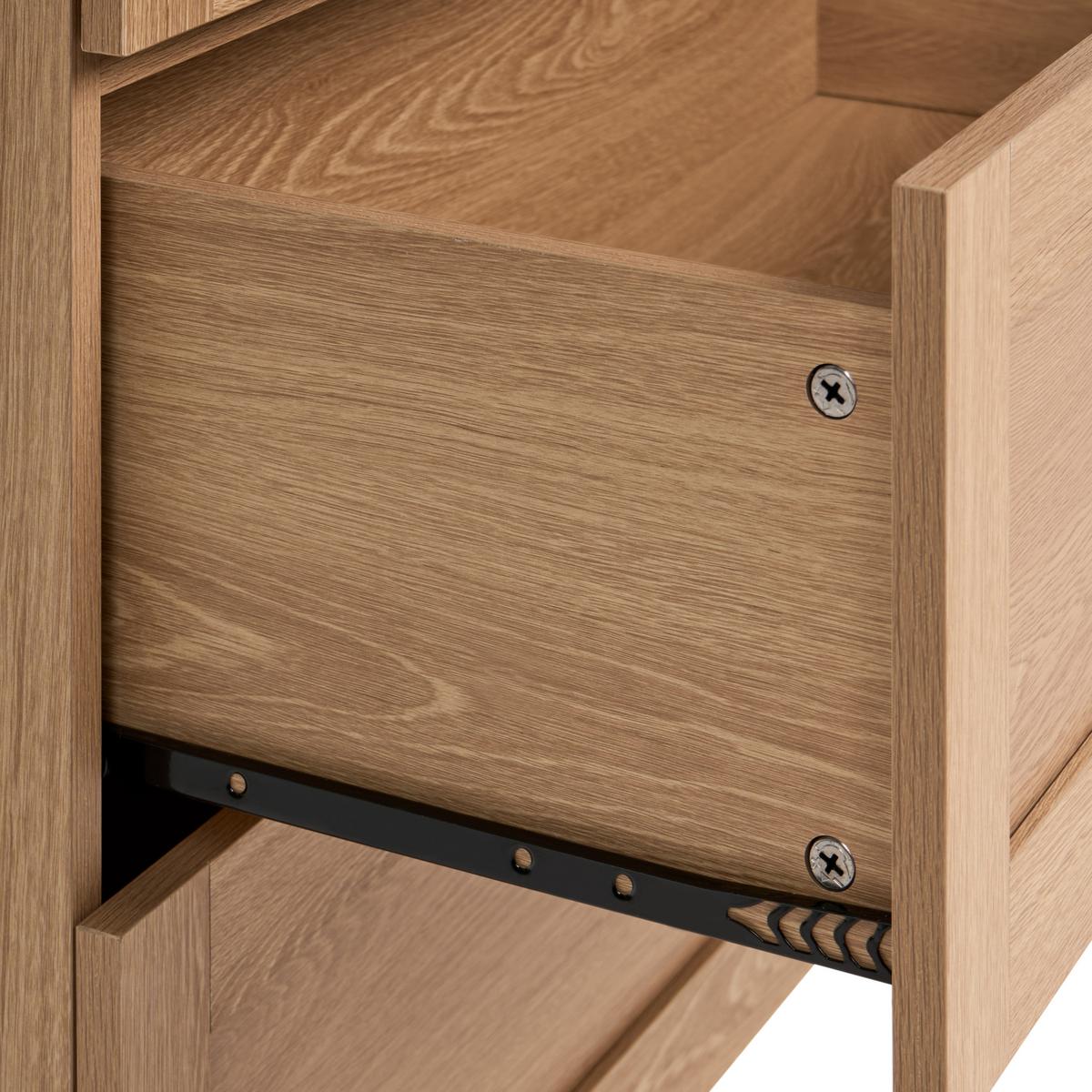 VITRINE mit Glastüren 80 cm Hellbraun Lachine - Hellbraun/Braun, Holzwerkstoff (80/175/40cm) - Beliani