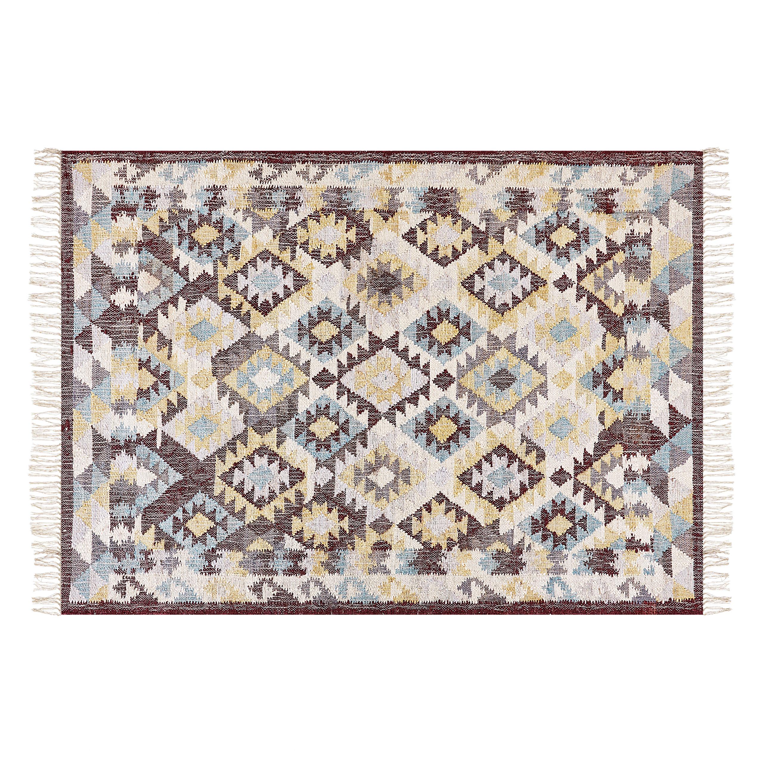 TEPPICH geflochten Fener 200/140 cm - Multicolor, Naturmaterialien (140/200cm) - Beliani