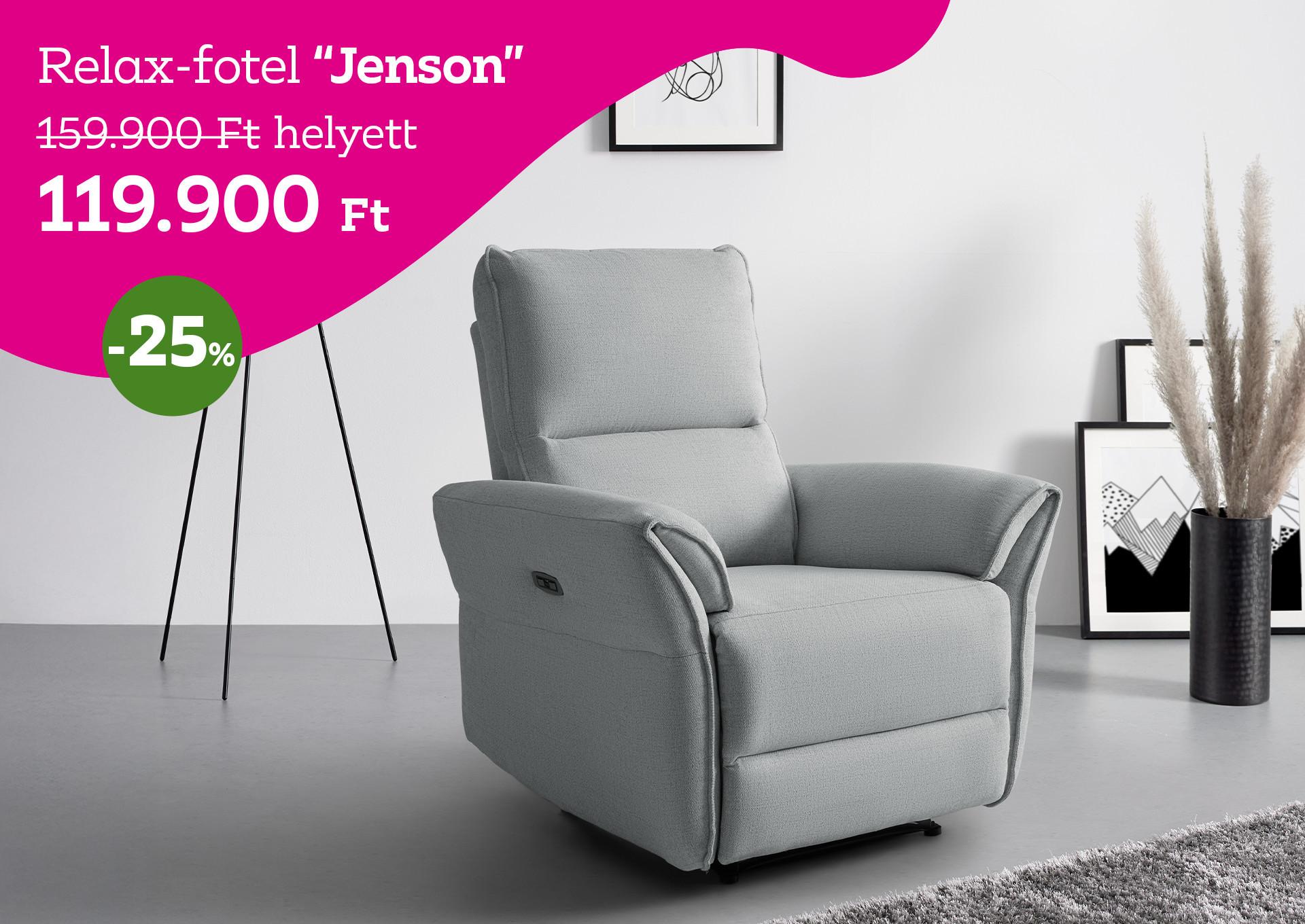 Relax fotel Jenson 159900 Forint helyett 119900 Forint, kedvezmény mértéke 25%