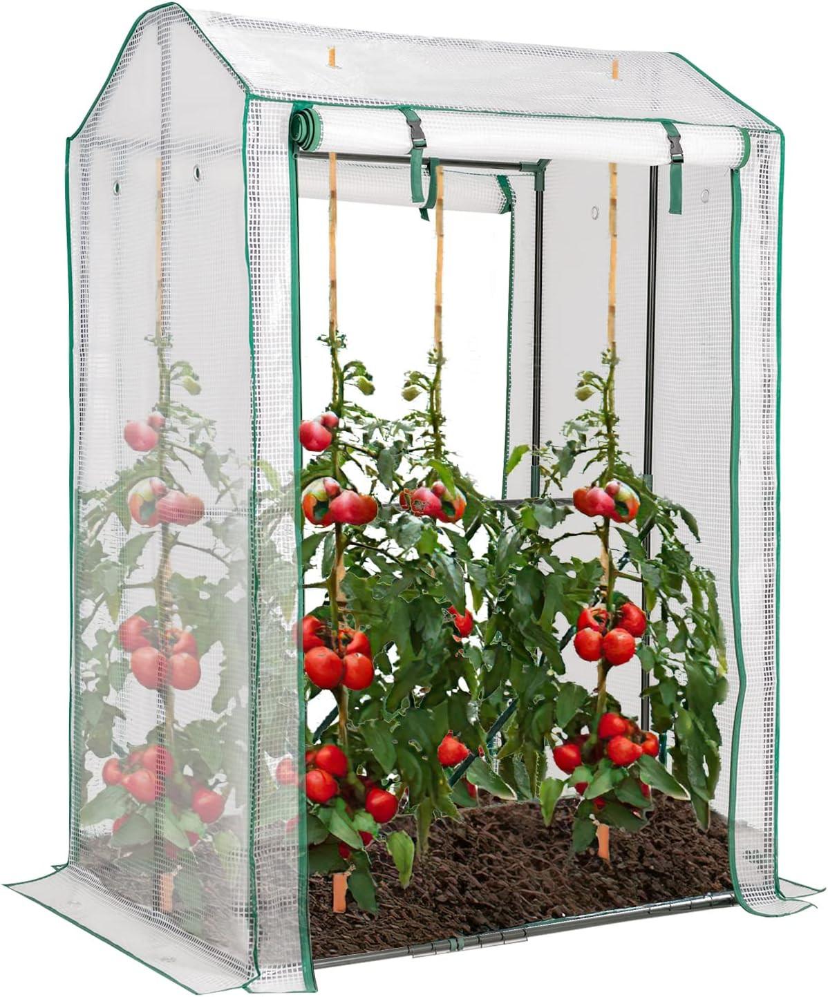 GEWACHSHAUS für Tomaten Transparent - Transparent, Metall (100/150/81cm) - COSTWAY
