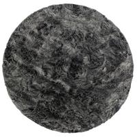 LUXUS SUPER SOFT FELLTEPPICH ASPEN RUND MELIERT - Anthrazit, Textil (80/80cm) - Pergamon