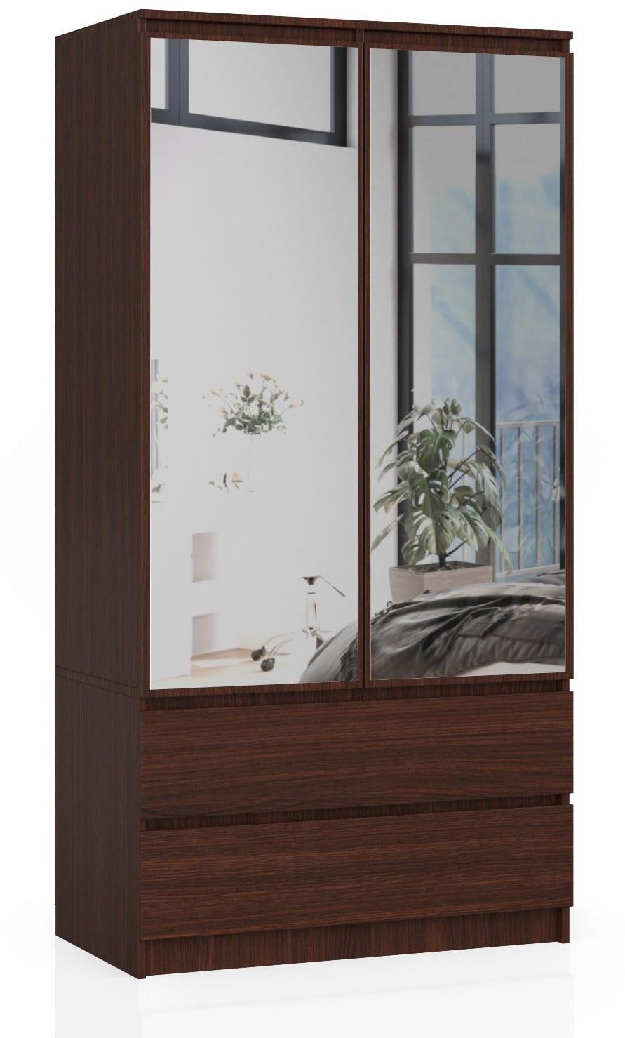 KLEIDERSCHRANK Dunkelbraun 180/90/51 - Dunkelbraun, Holzwerkstoff (90/180/51cm) - RAUMHIRSCH FURNITURE