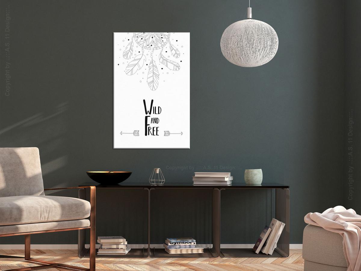 KUNSTDRUCK Schwarz-Weiß 60/90 cm - Schwarz, Textil (60/90cm) - KUNSTLOFT