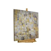 ACRYLBILD HANDGEMALT 80/80 cm - Gelb, Holz/Textil (80/80cm) - KUNSTLOFT
