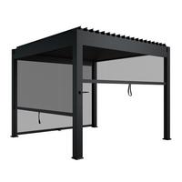 SEITENWAND für Lamellendach Tahiti 3 x 2,4 m anthrazit - Anthrazit, Metall (300/240/700cm) - Juskys