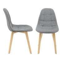 ESSZIMMERSTUHL Kopparberg 2er-Set - Hellgrau, Textil (53/86/47cm) - [en.casa]