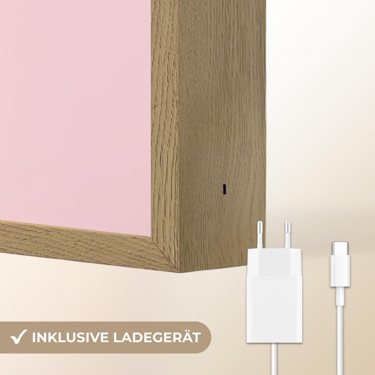 NACHTTISCHLAMPE MIT AKKU Elefant - Baby - Rosa - Cartoon 40x30 cm - Rosa, Holzwerkstoff (8/40/30cm) - OnlyWow