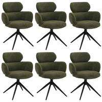 ESSZIMMERSTUHL Grün 6er-Set - Olivgrün/Grün, Textil (61/86/69cm) - MCW