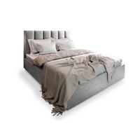 POLSTERBETT LURE 200x200 cm mit Bettkästen - Hellgrau - Hellgrau, Holz/Textil - MASSENO