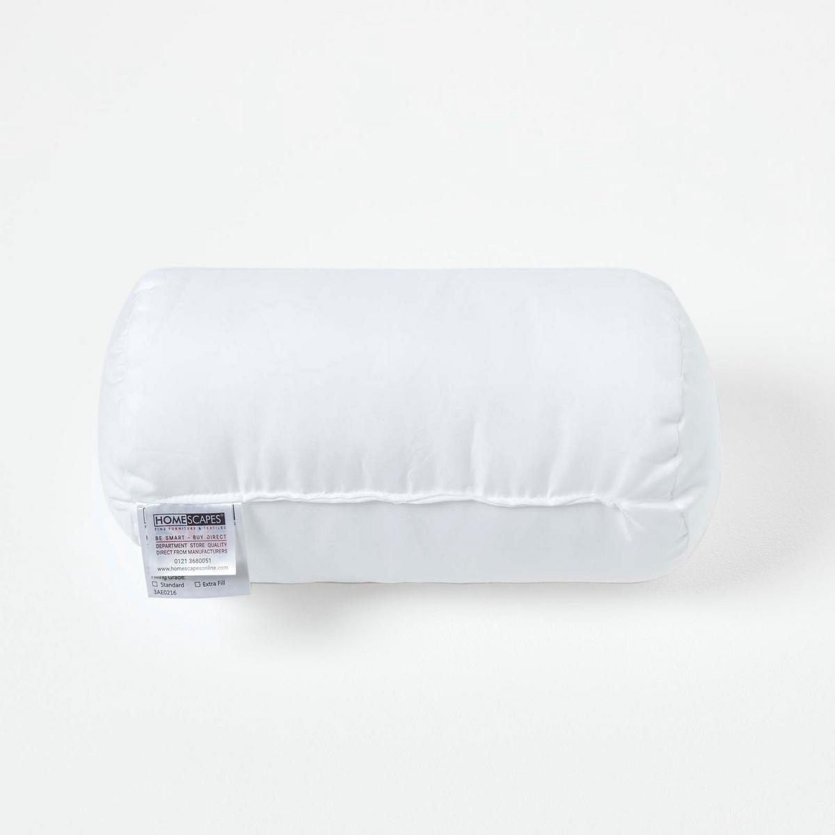 NACKENROLLE Füllkissen – Mikrofaser, 30/18 cm - Weiß, Textil (18/30cm) - Homescapes